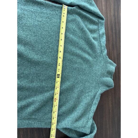 Poetry 100% Cashmere Sweater Womens 8 Forest Green Turtleneck Longline Knit - Picture 9 of 12